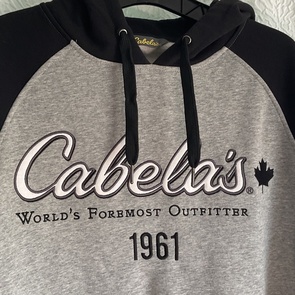 Cabela's Gray and Black Hoodie - Picture 2 of 6